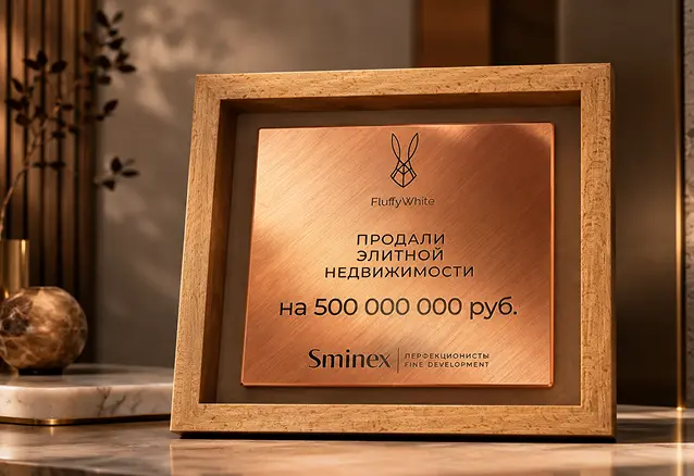 Награда от застройщика элитной недвижимости Sminex