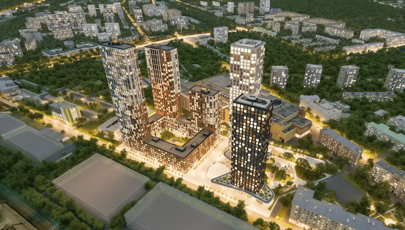 ЖК Фили Сити (Fili City) — вид на квартал сверху
