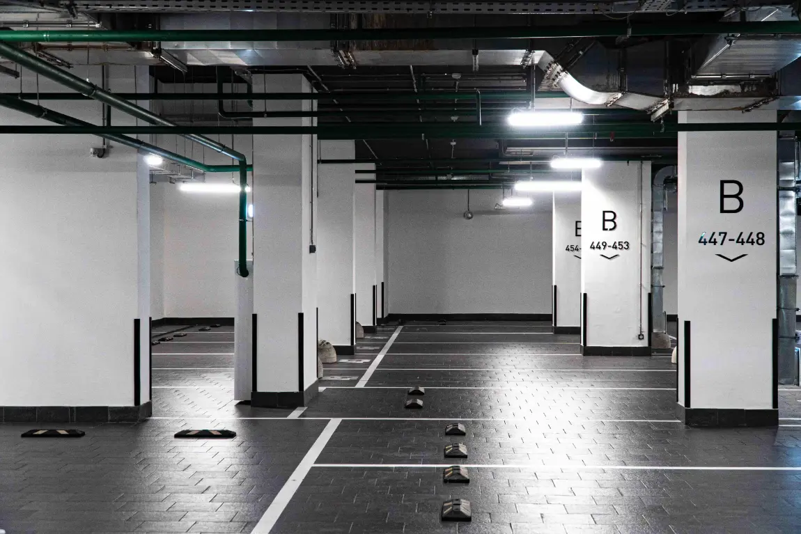 Секция B подземного паркинга ЖК Вест Гарден (West Garden)